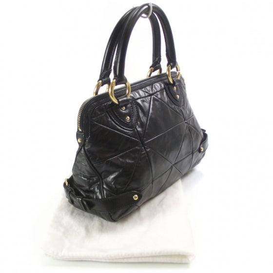Leather Patchwork Elise Black