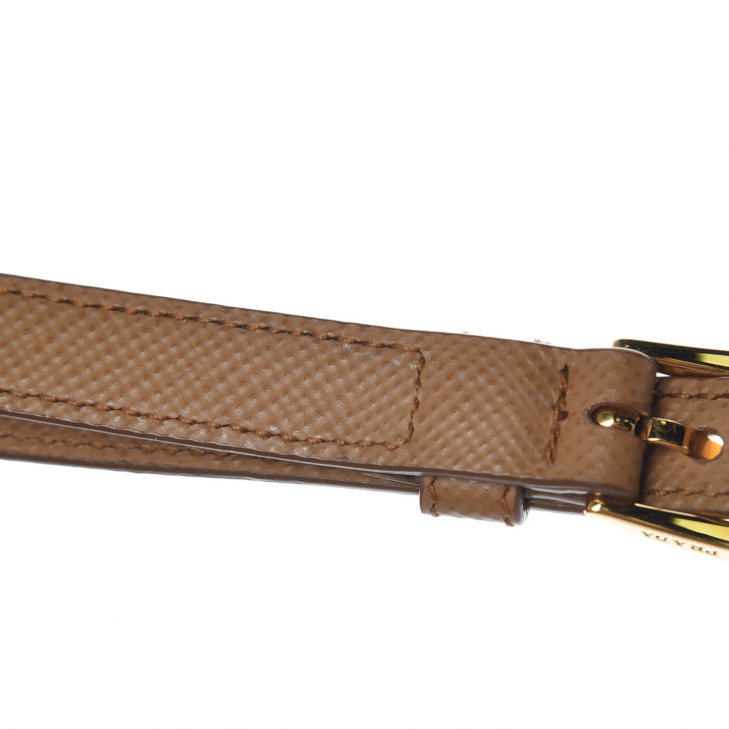 Saffiano Cuir Large Double Bag Caramel Fuoco