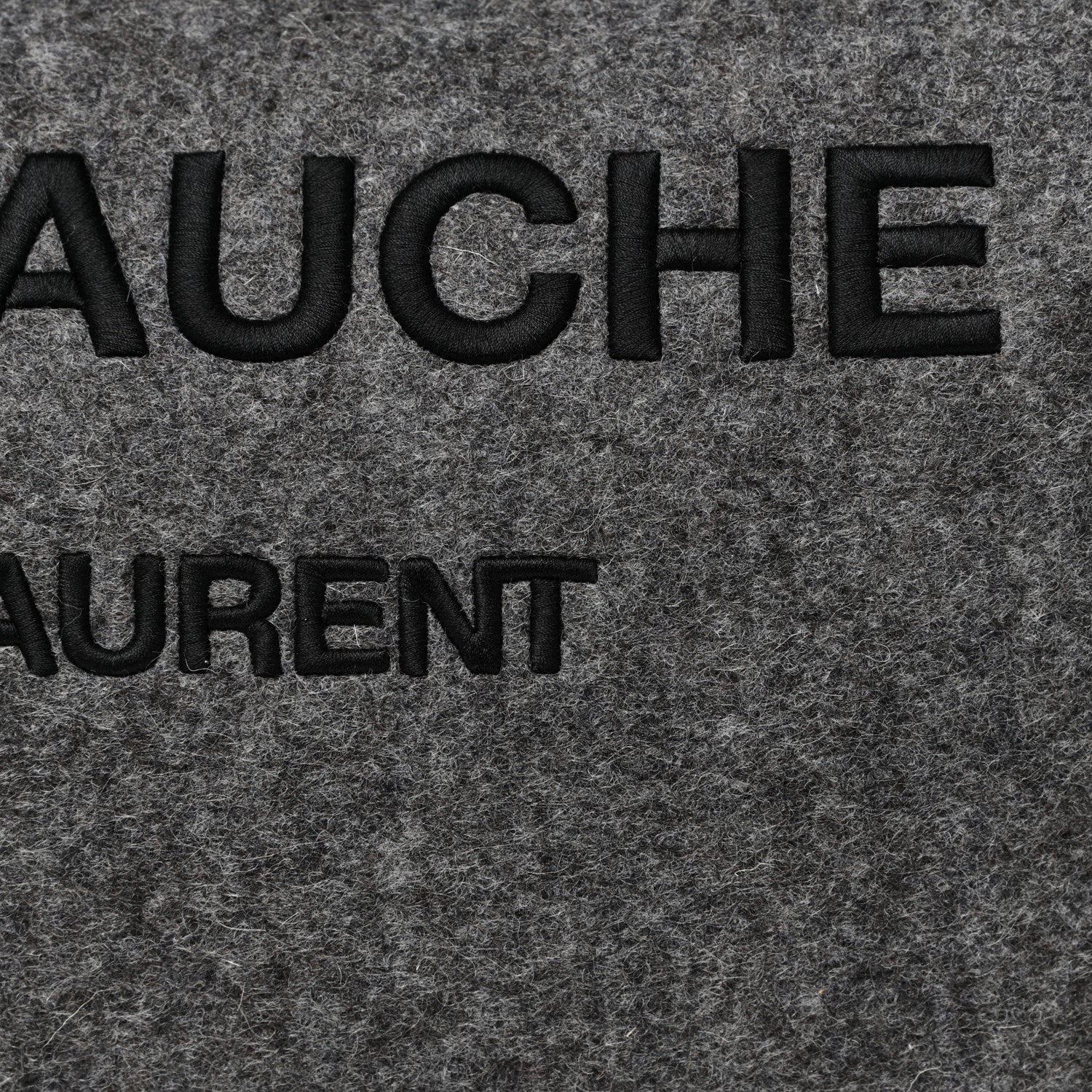 Saint Laurent Wool Calfskin Rive Gauche Tote Grey 7 of 9