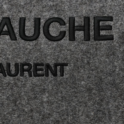 Saint Laurent Wool Calfskin Rive Gauche Tote Grey 7 of 9