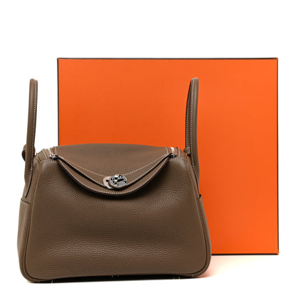Hermes Taurillon Clemence Lindy 26 Etoupe 9 of 9