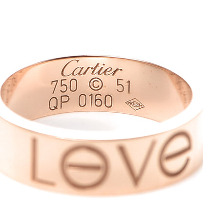 Cartier 18K Pink Gold 5.5mm Engraved LOVE Ring 51 5.75 4 of 5