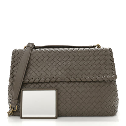Bottega Veneta Nappa Intrecciato Medium Olimpia Shoulder Bag Mink 3 of 11