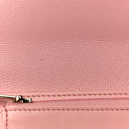 Chanel Caviar Quilted Medium Flap Wallet Pink 12 of 13