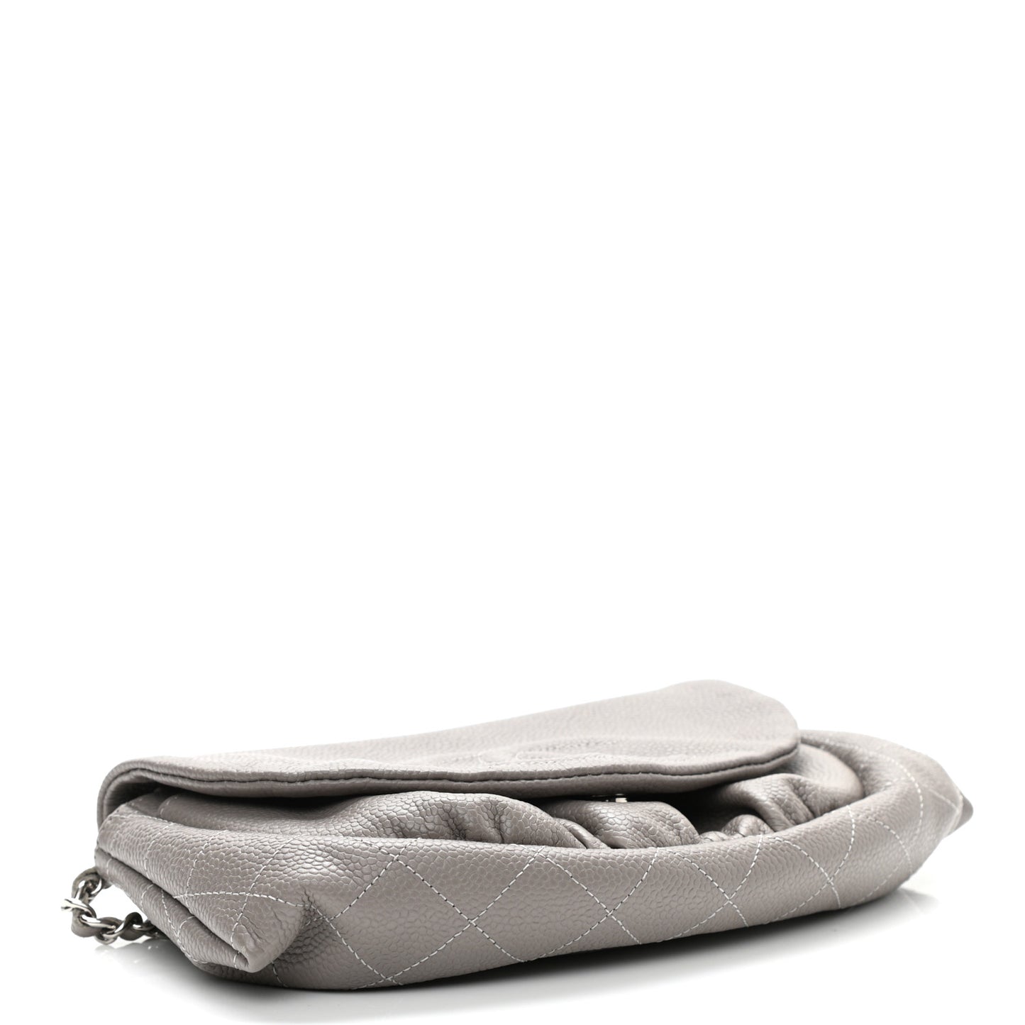 Caviar Half Moon Wallet On Chain WOC Light Grey