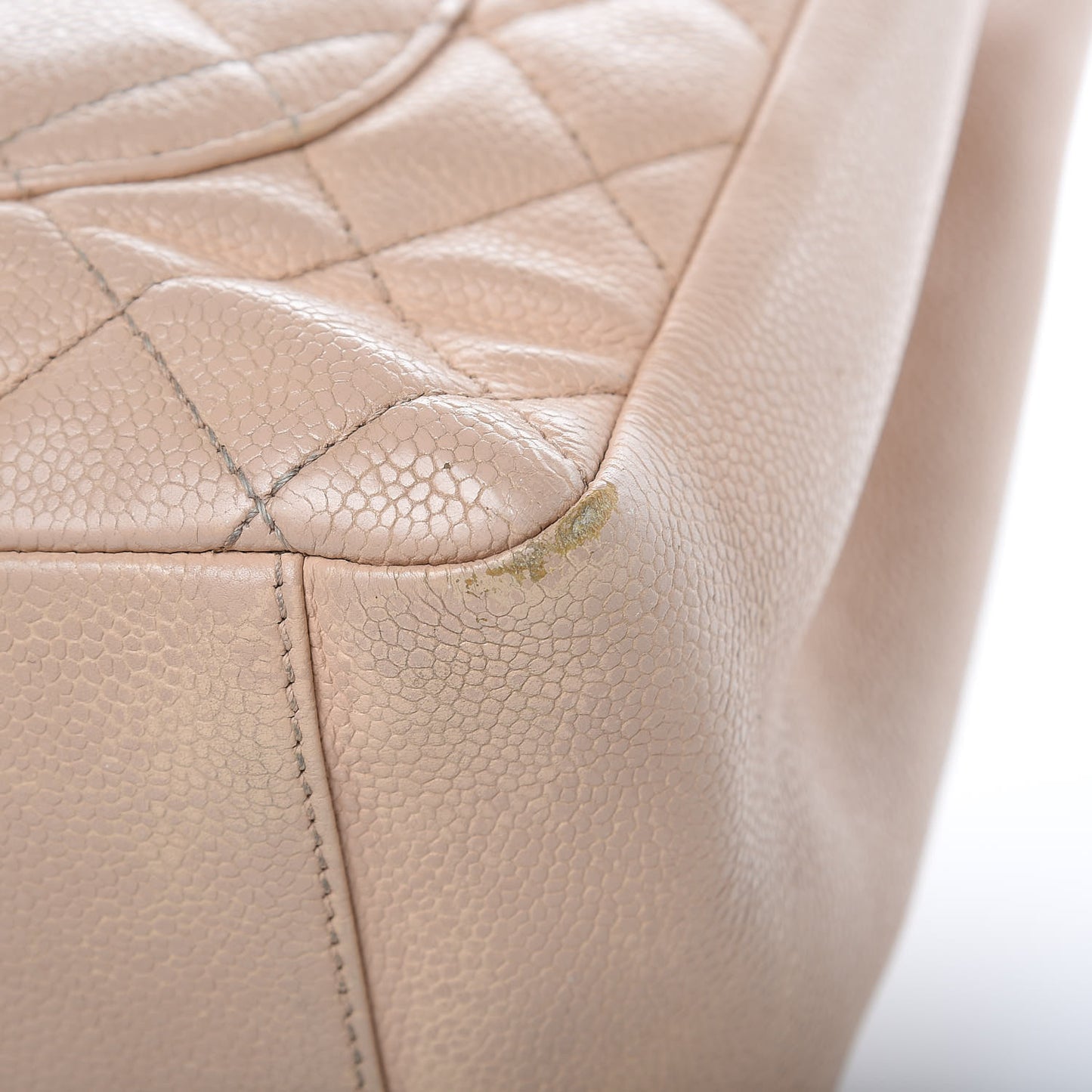Caviar Quilted Grand Shopping Tote GST Beige Clair