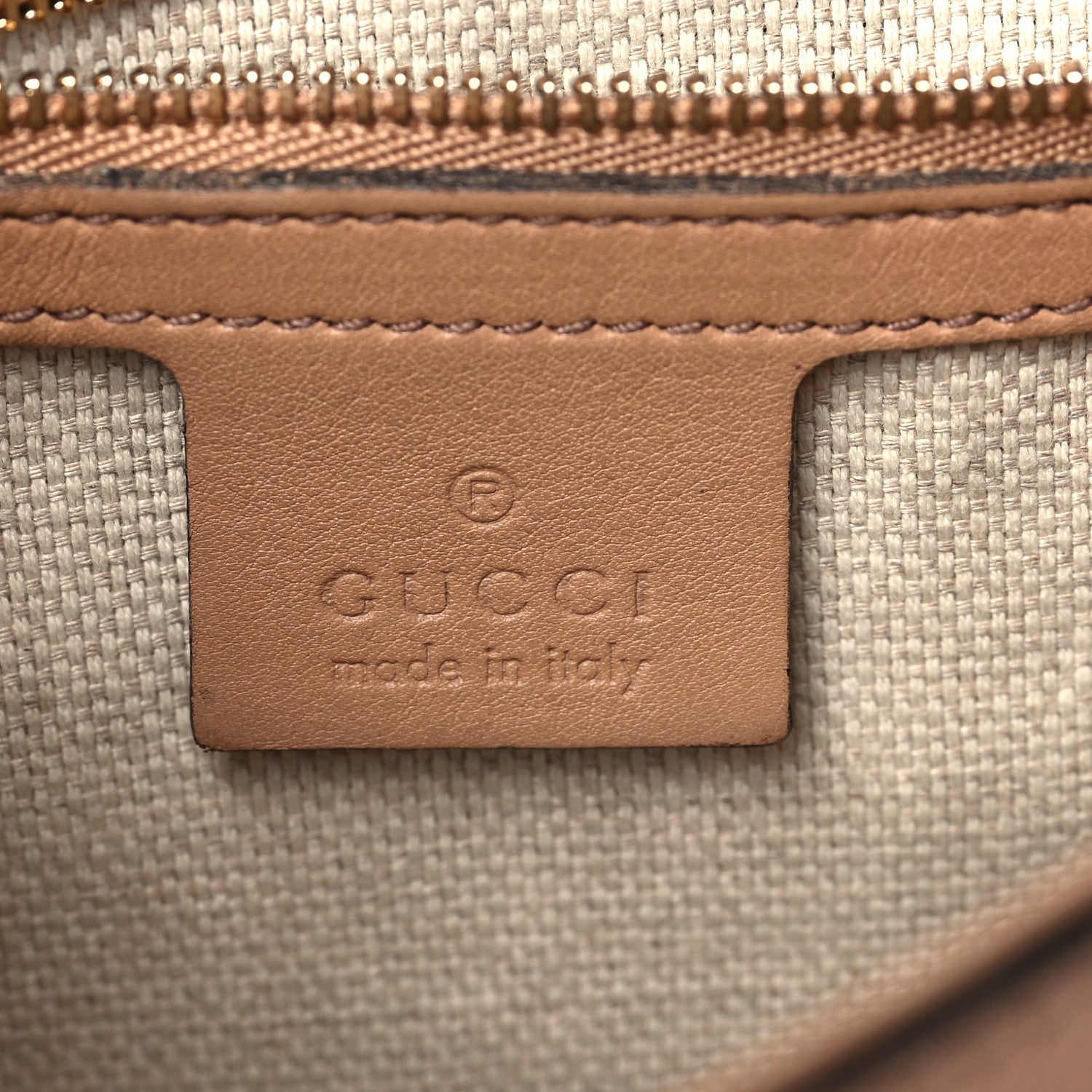 Gucci Pebbled Calfskin Medium Soho Flap Crossbody Camelia 6 of 10