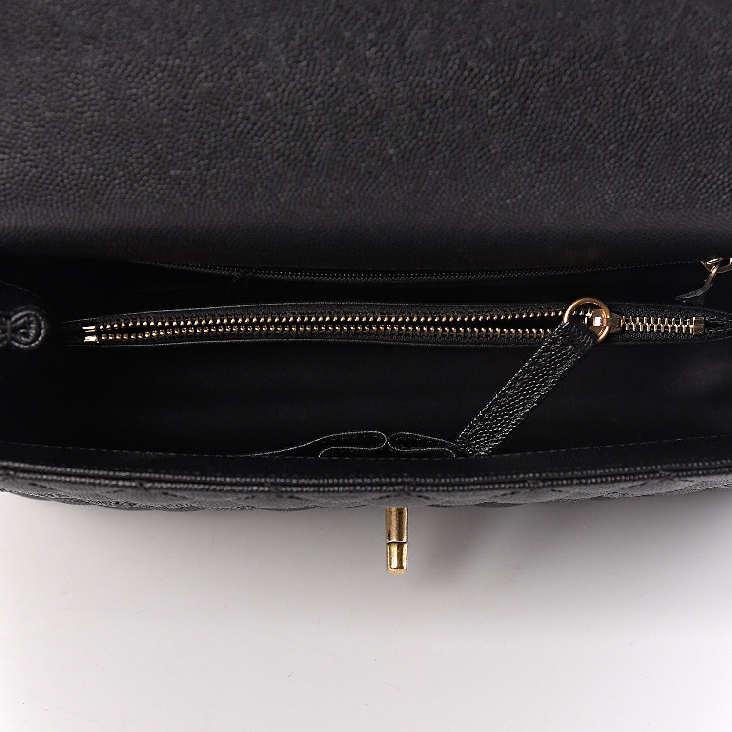 Chanel Caviar Lizard Embossed Quilted Small Coco Handle Flap Black 6 of 12