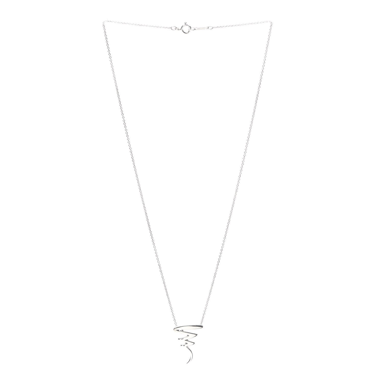 Tiffany Sterling Silver Paloma Picasso Scribble Pendant Necklace 3 of 6