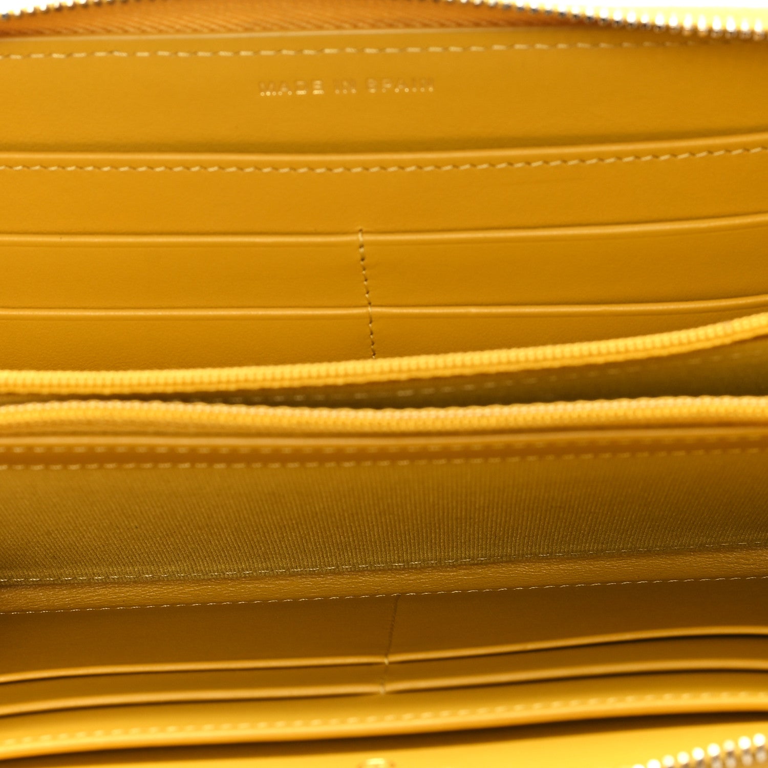 Chanel Caviar Quilted Large Gusset Zip Around Wallet Yellow 5 of 8