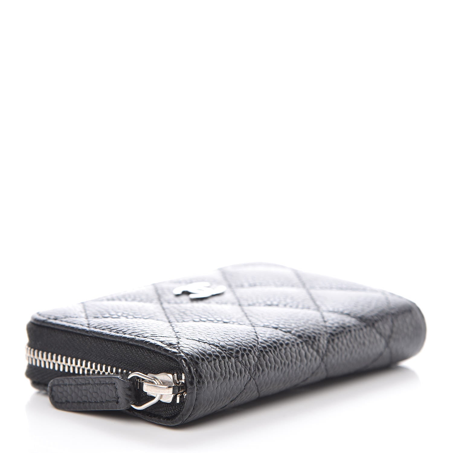 Chanel Caviar Quilted Zip Coin Purse Black 4 of 10