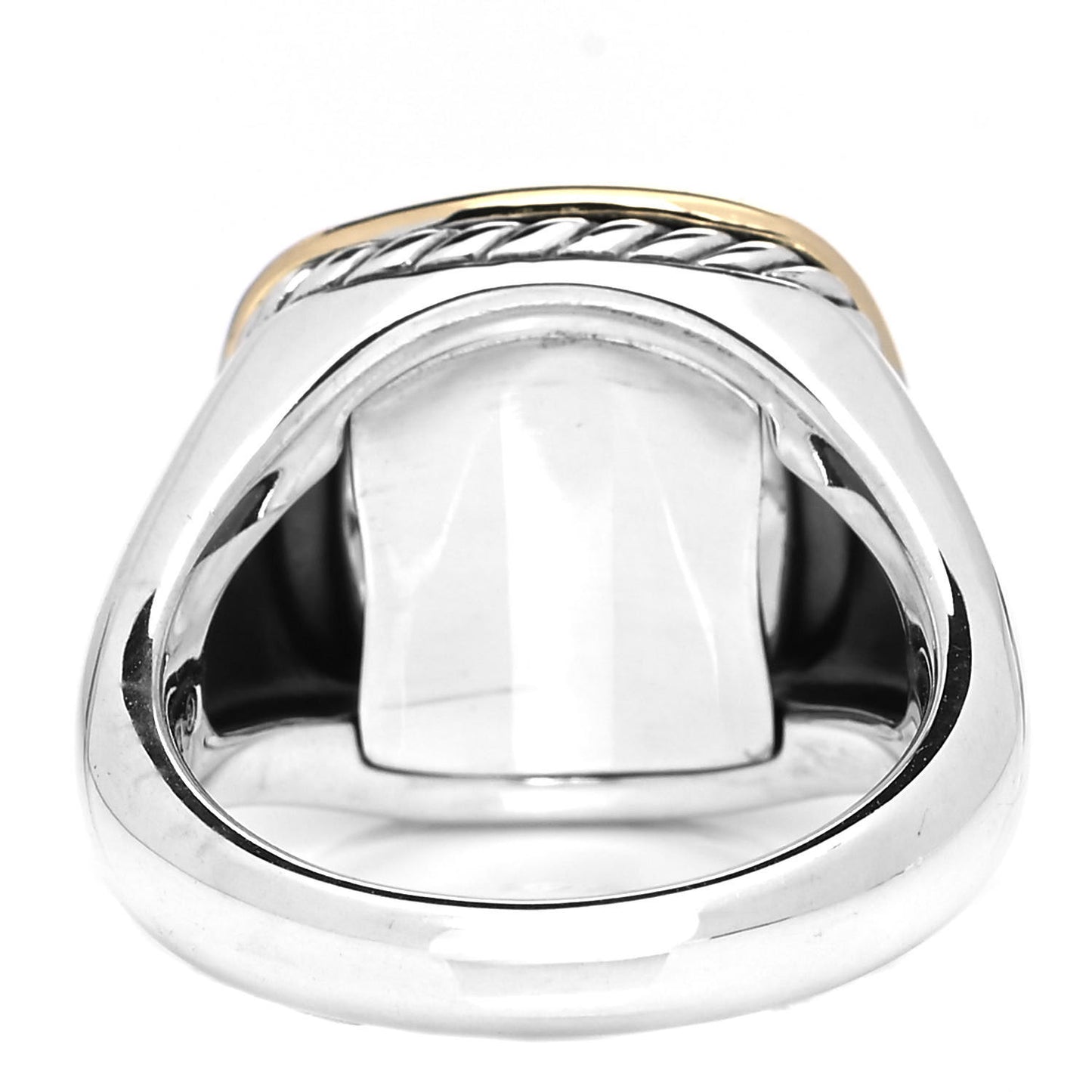 Sterling Silver 18K Yellow Gold Citrine 14mm Albion Statement Ring 58 8.25