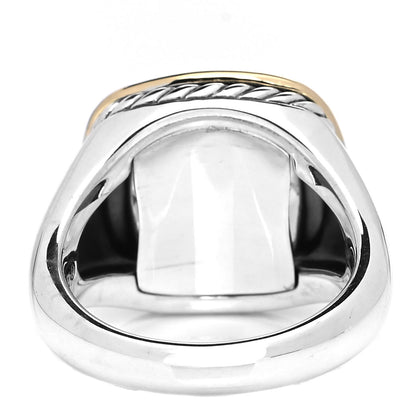 David Yurman Sterling Silver 18K Yellow Gold Citrine 14mm Albion Statement Ring 58 8.25 3 of 5