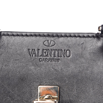 Valentino Garavani Calfskin Studded Large JoyLock Satchel Black 7 of 20