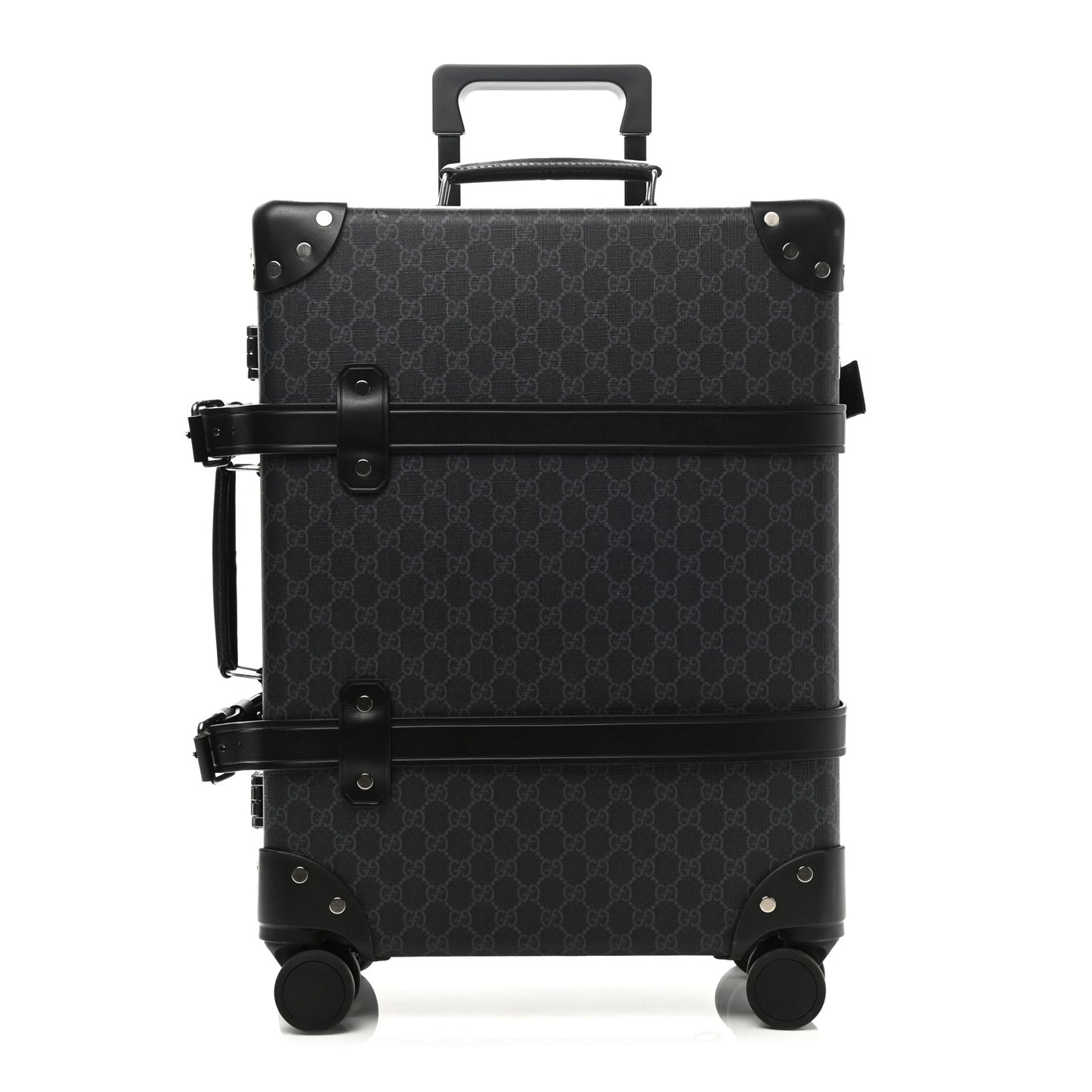 GG Supreme Monogram Globe-Trotter Carry-On Black