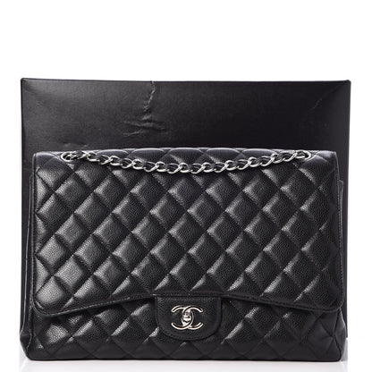Chanel Caviar Quilted Maxi Single Flap Black 9 of 9