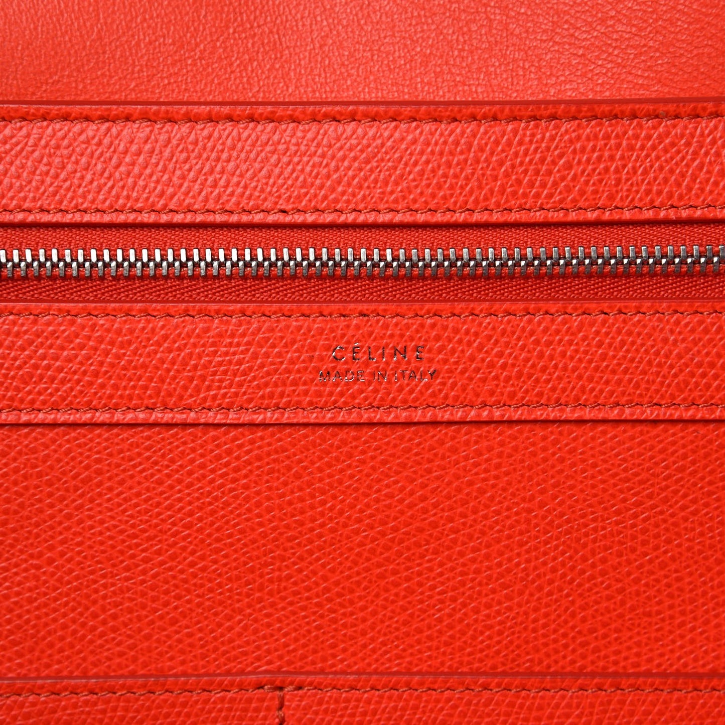 Grained Calfskin Medium Horizontal Cabas Phantom Coquelicot