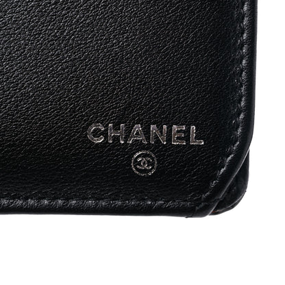 Chanel Striated Patent Quilted Zipped Pocket Long Wallet Black 7 of 11