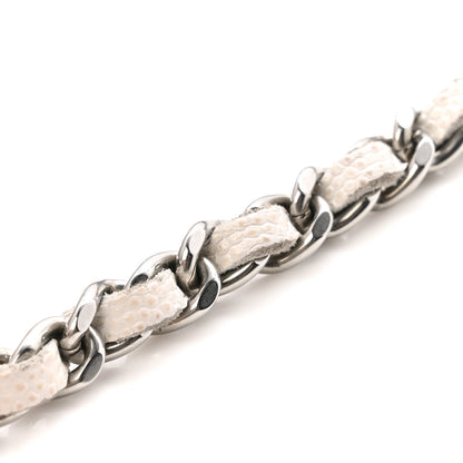 Chanel Caviar Quilted CC Logo Wallet on Chain WOC White 13 of 15