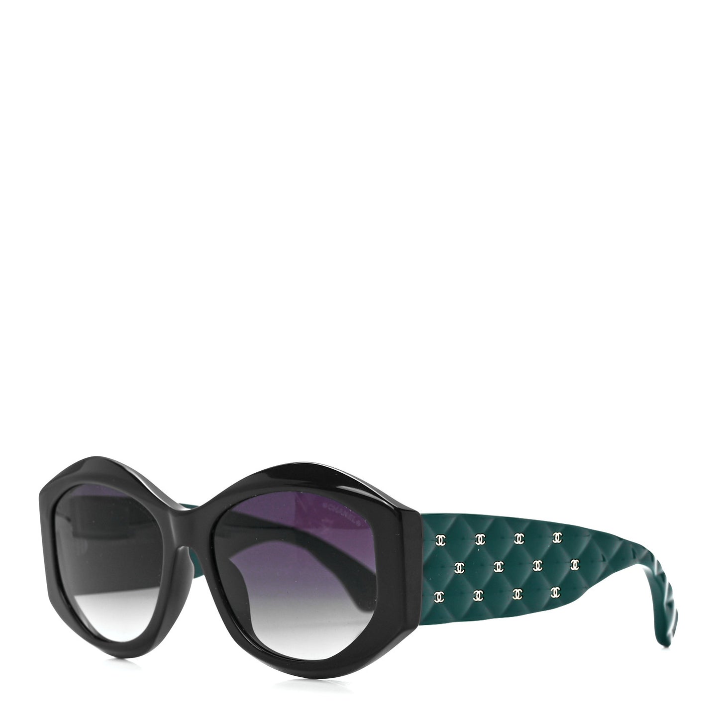 Acetate Quilted CC Sunglasses 5486-A Blue Green