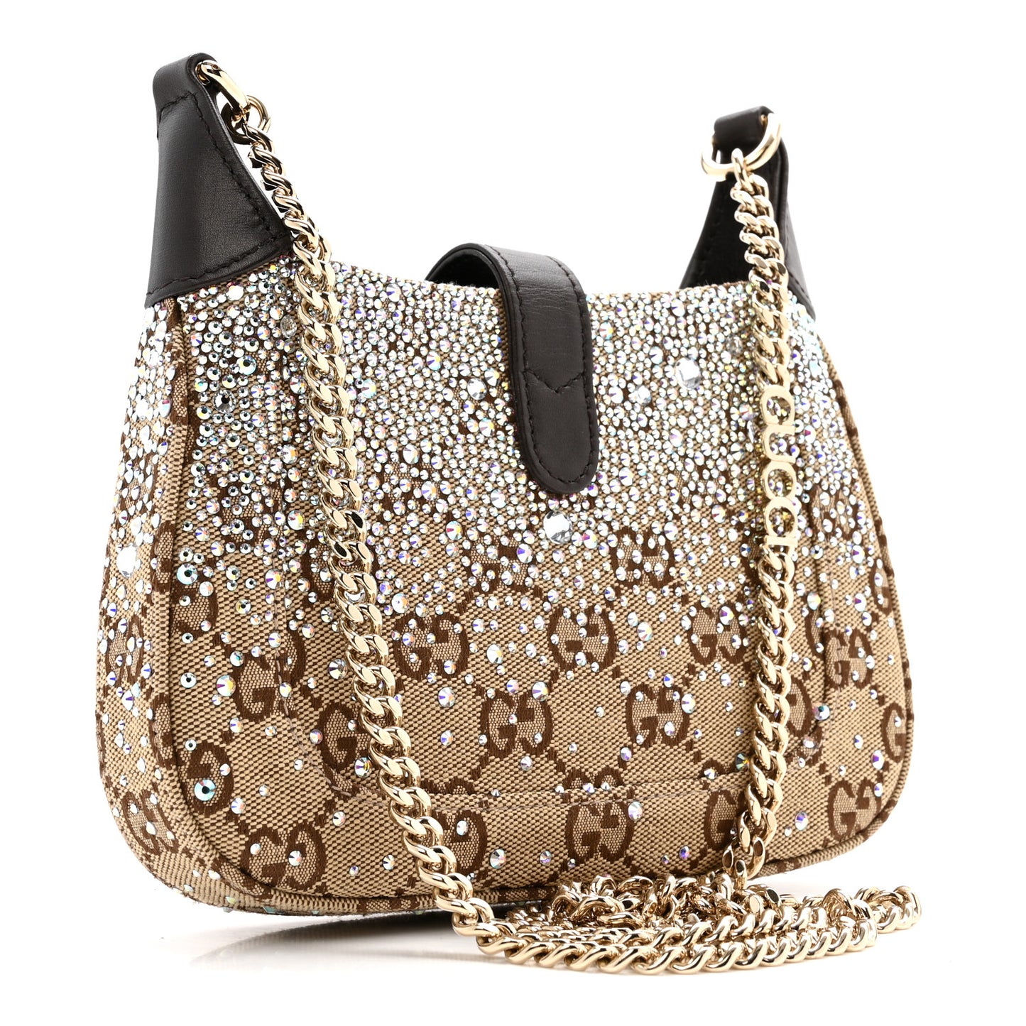 Monogram Crystal Mini Jackie Notte Bag Camel Ebony