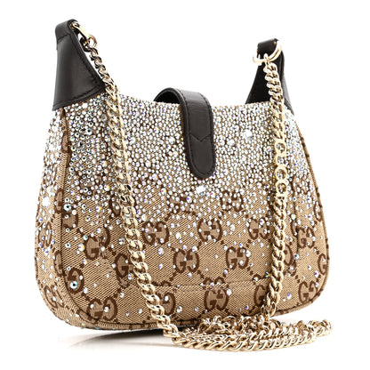 Gucci Monogram Crystal Mini Jackie Notte Bag Camel Ebony 3 of 11