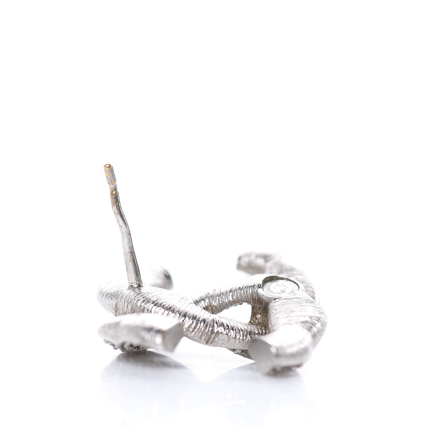 Chanel Crystal CC Earrings Silver 5 of 6