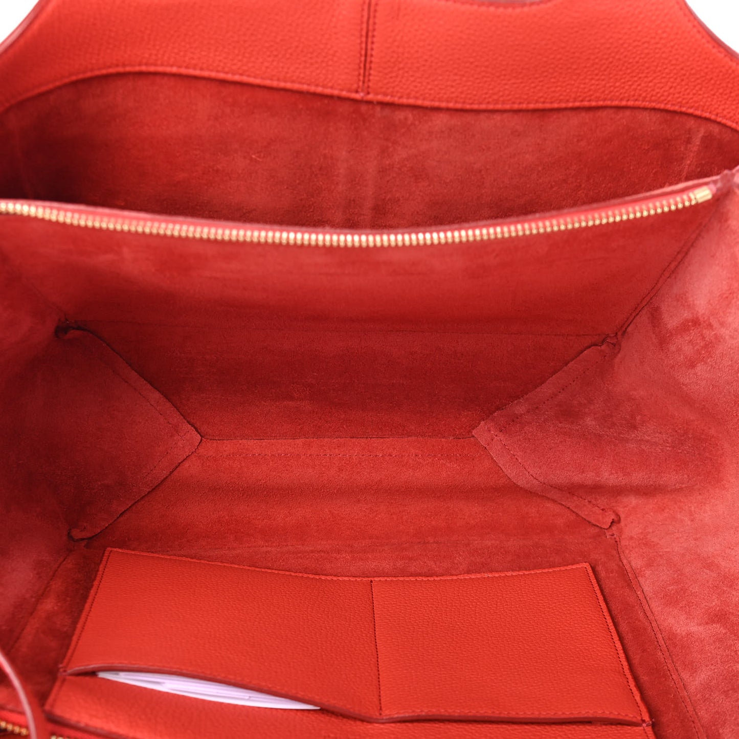 Baby Grained Calfskin Small Tri-Fold Bag Orange