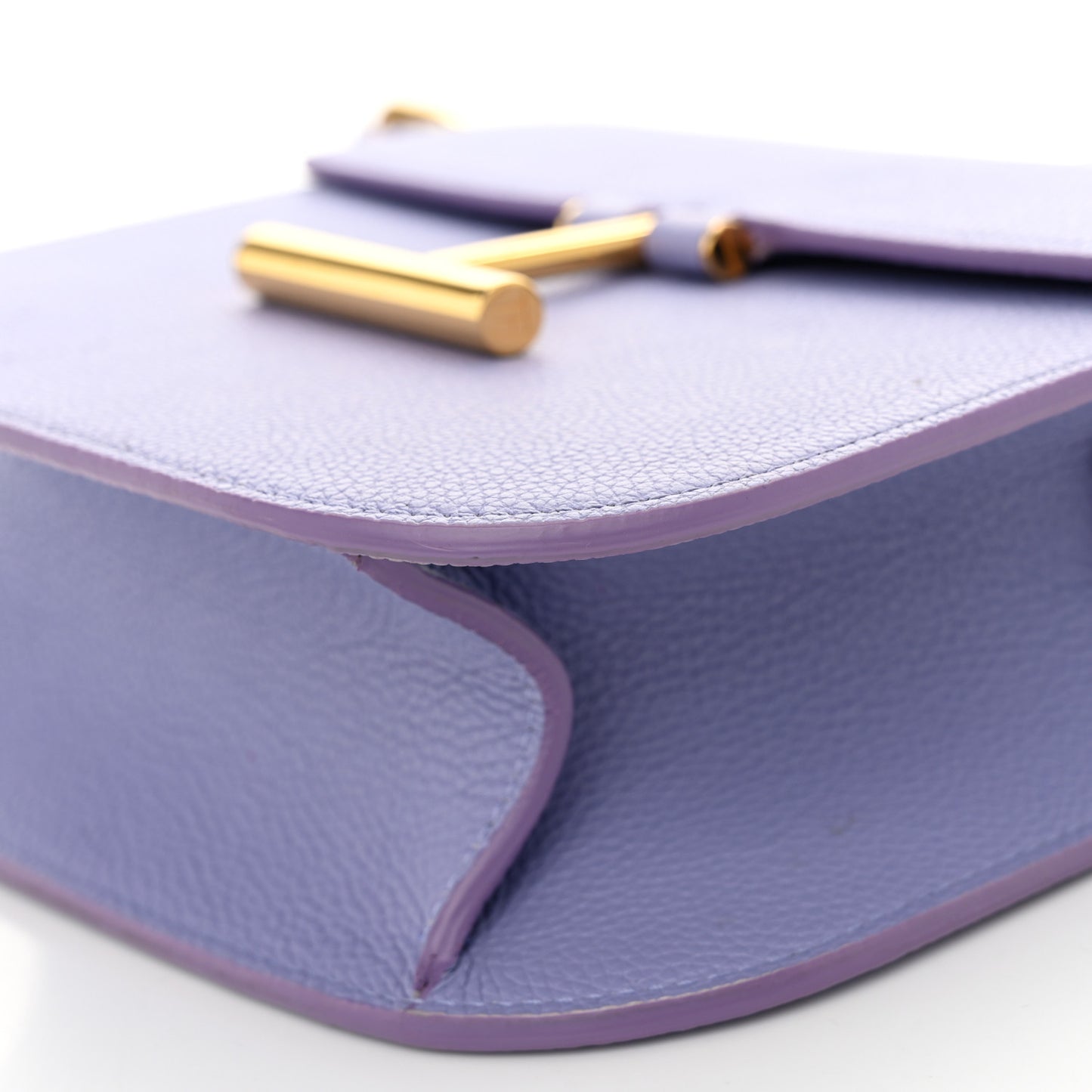 Calfskin Mini T Clasp Tara Crossbody Bag Hyacinth