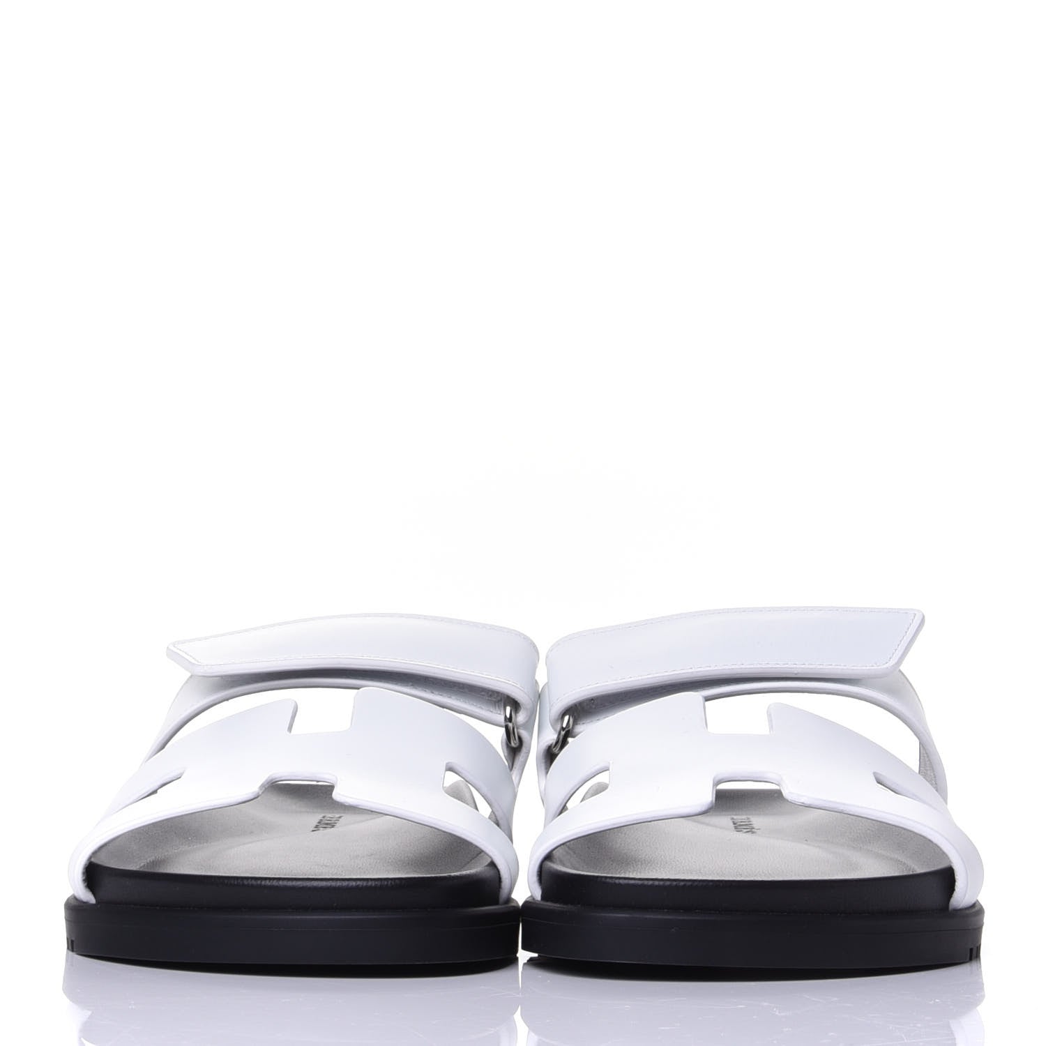 Hermes Calfskin Womens Chypre Sandals 38.5 White 2 of 11
