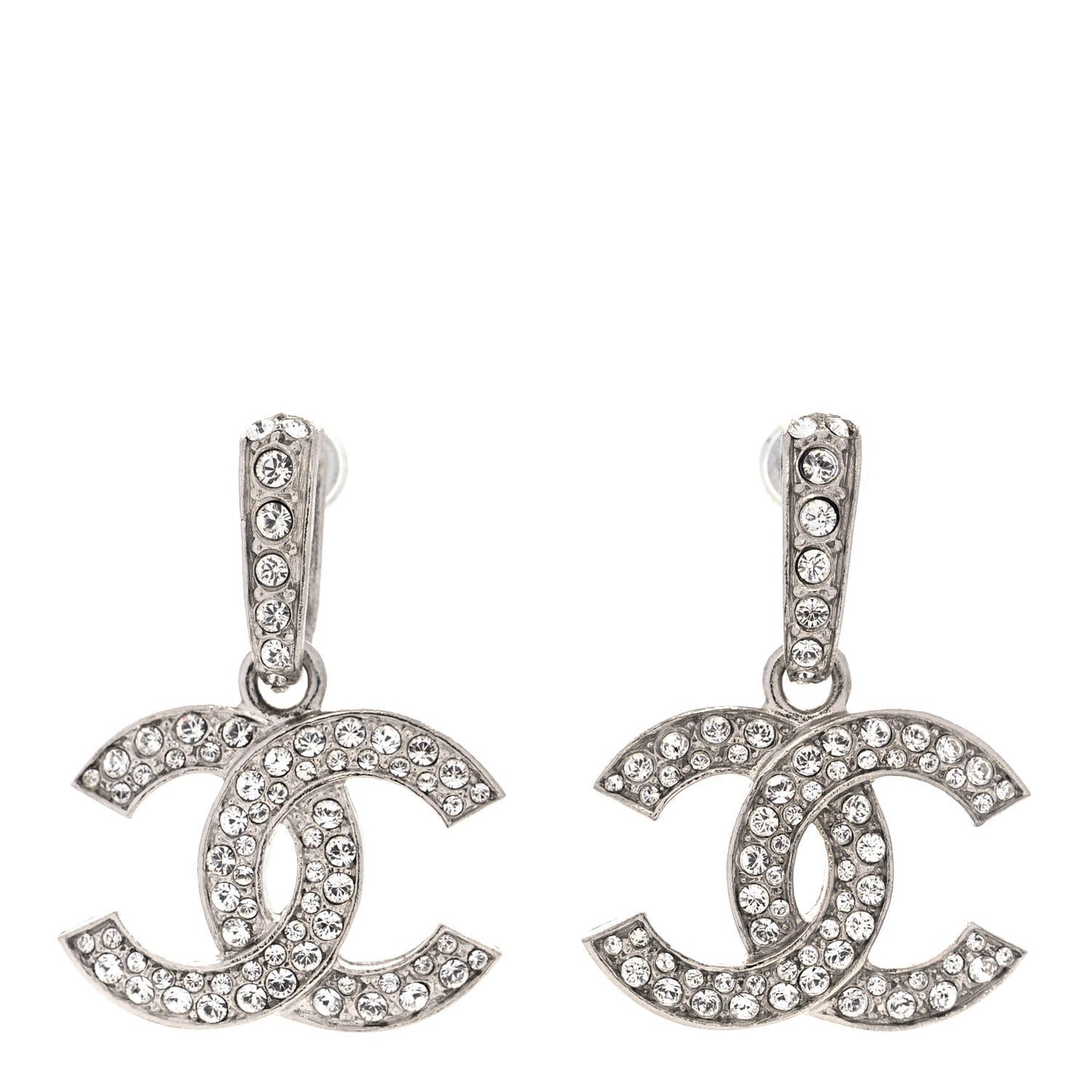 Crystal Palais Garnier CC Drop Earrings Silver