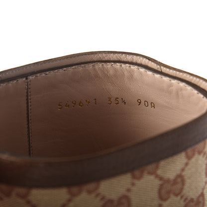 Gucci GG Monogram Calfskin Lola Tall Boots 35.5 Beige Ruggine 9 of 10