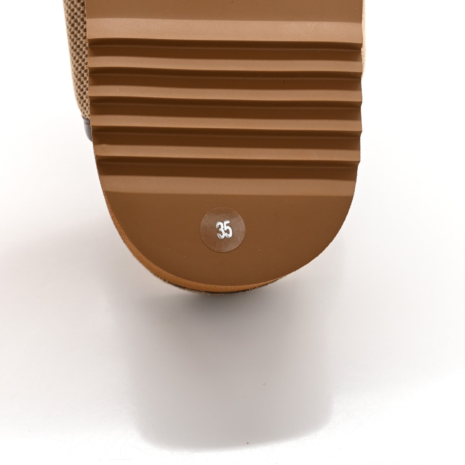 Gucci Monogram Jumbo GG Nappa Samoa Platform 40mm Slide Sandals 35 Camel Ebony New Acero 7 of 11