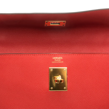 Hermes Evercolor Kelly Retourne 32 Tomate 16 of 25