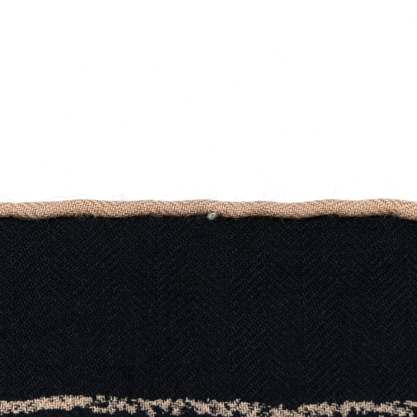 Cashmere Silk Pirouette au Galop Shawl 140 Marine Naturel Beige