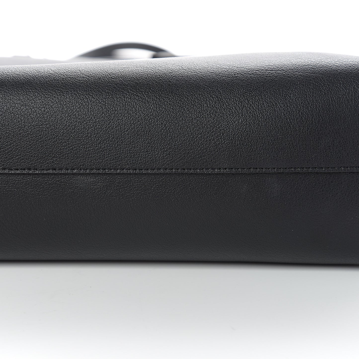 Calfskin Medium Shopping Tote Black