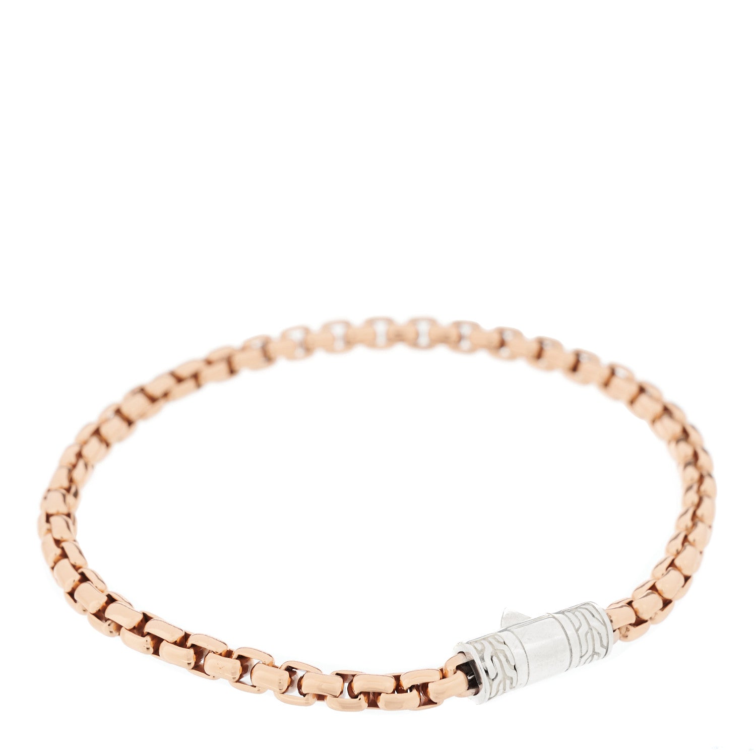 John Hardy Sterling Silver Bronze 4mm Box Chain Bracelet 2 of 4