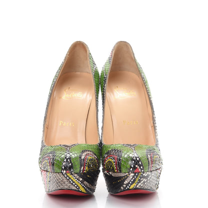 Christian Louboutin Python Bianca Masai 140 Platform Pumps 37.5 Multicolor 2 of 11