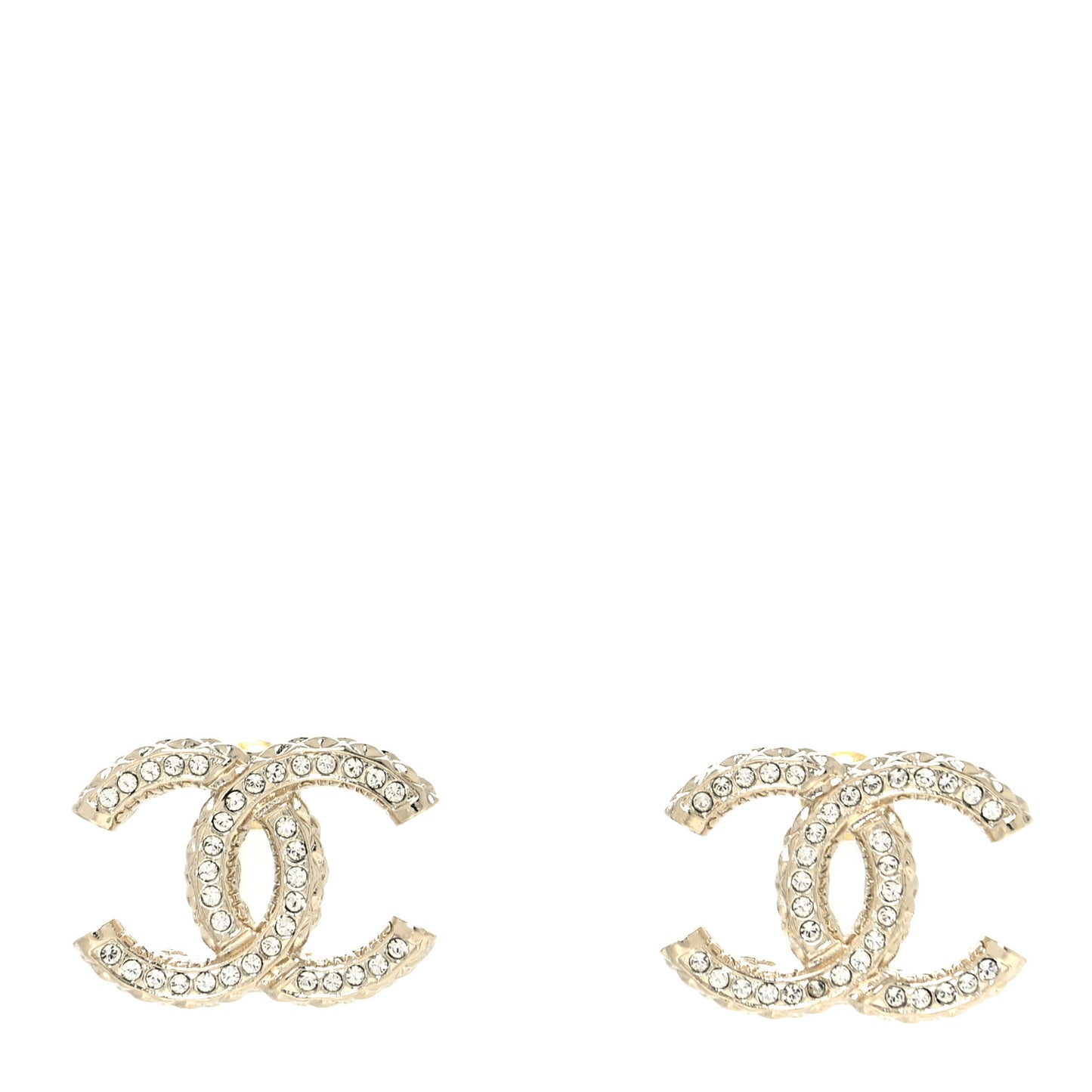 Crystal CC Earrings Gold