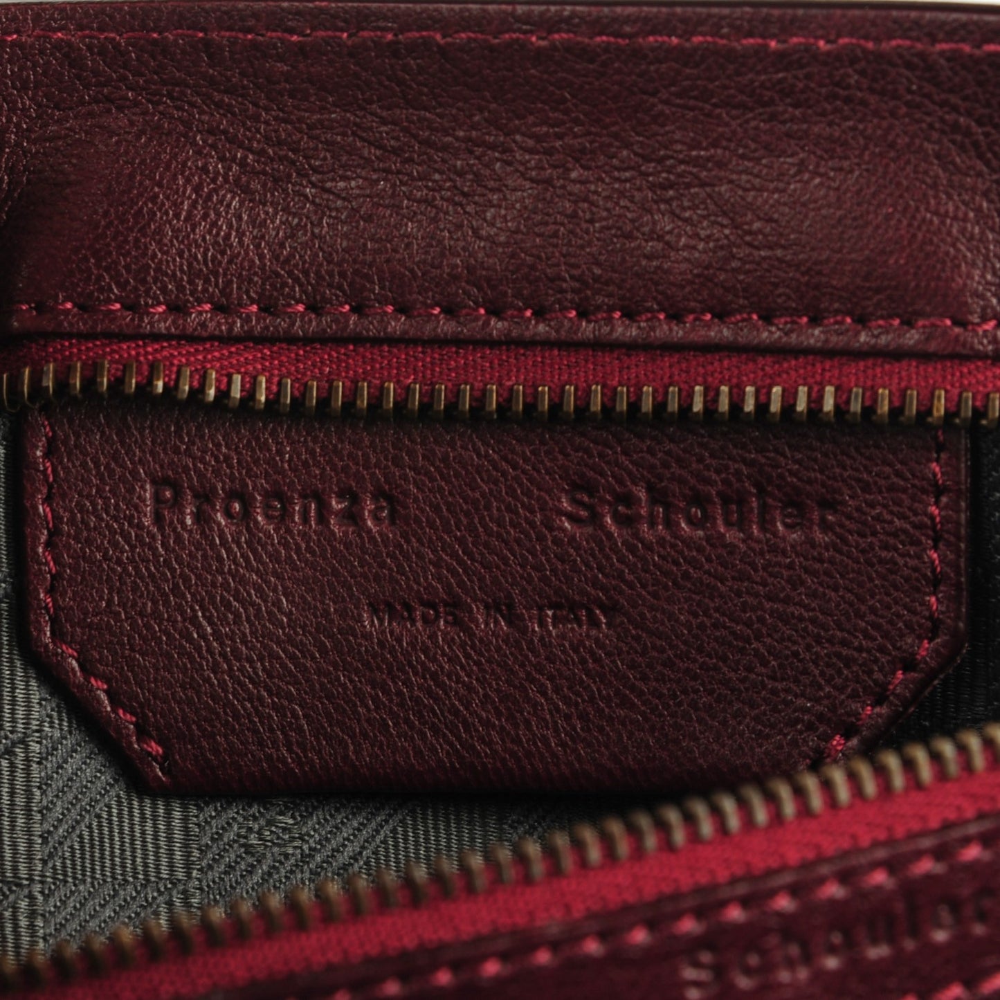Lambskin Large PS1 Satchel Burgundy