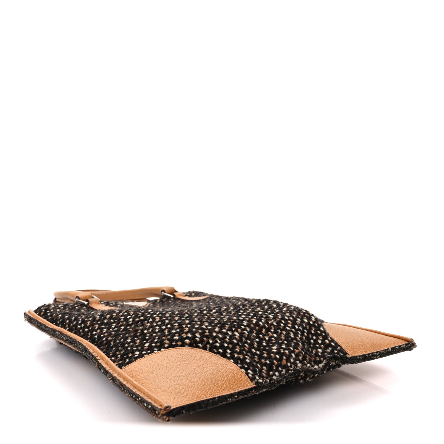 Prada Stuoia Tweed Cinghiale Tote Marrone 4 of 10