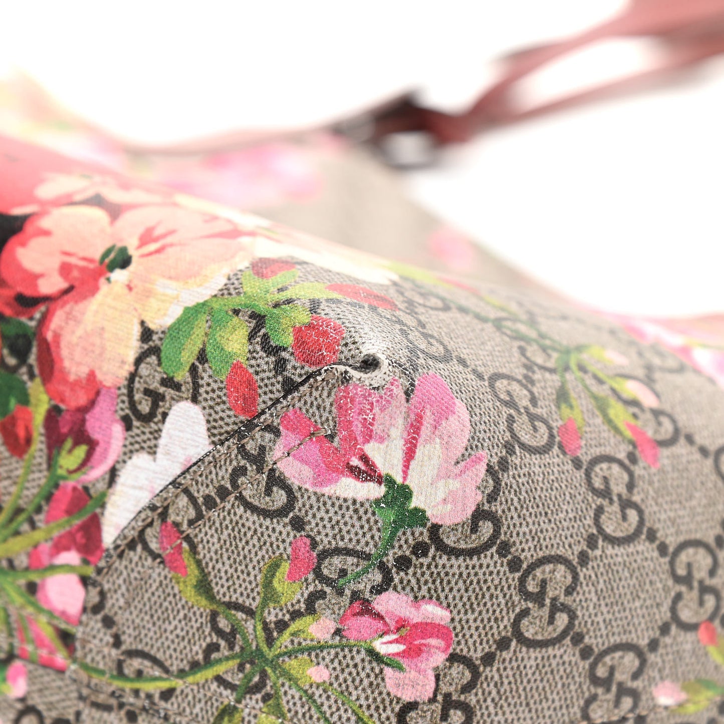 GG Supreme Monogram Blooms Medium Reversible Tote Beige Multicolor Dry Rose