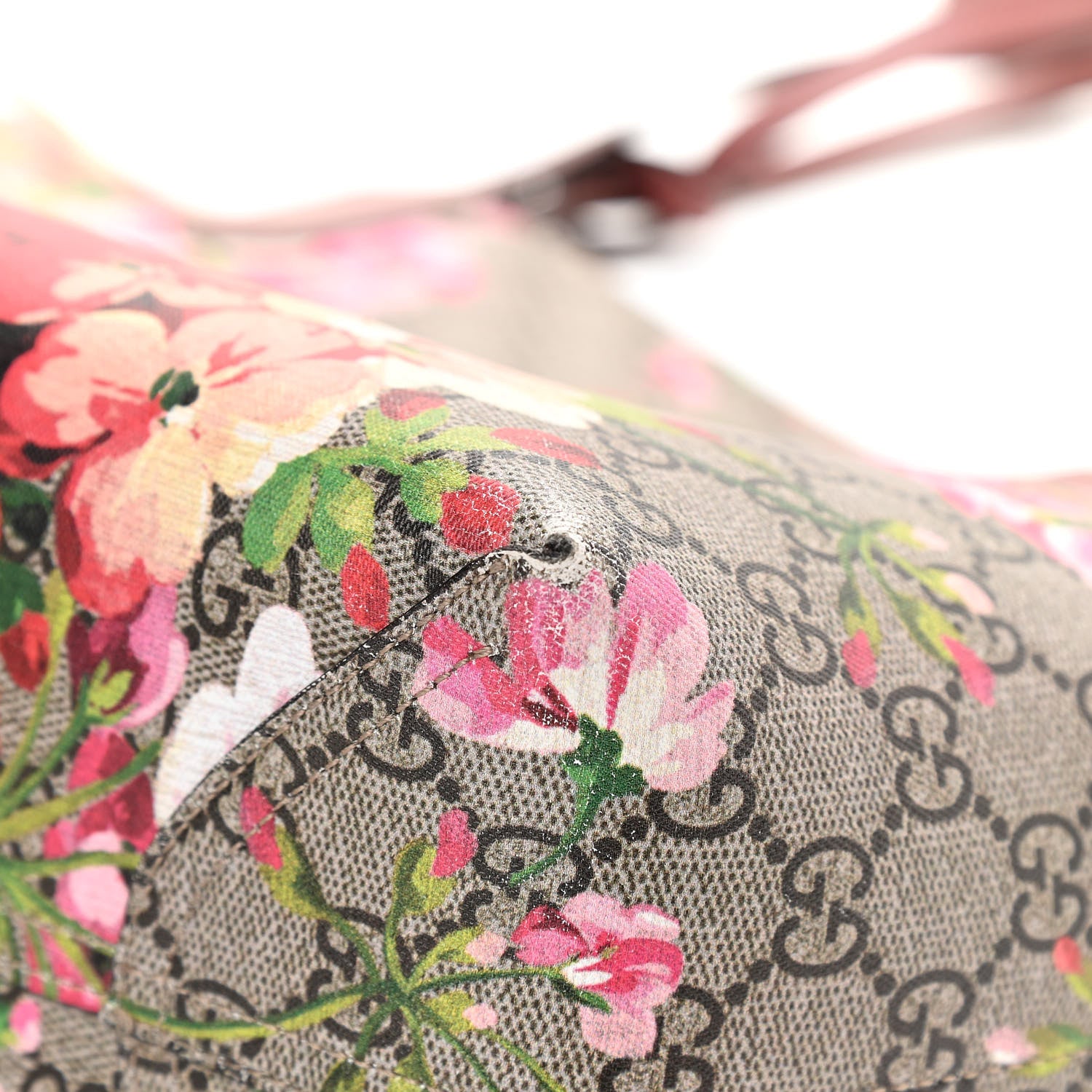 Gucci GG Supreme Monogram Blooms Medium Reversible Tote Beige Multicolor Dry Rose 17 of 21