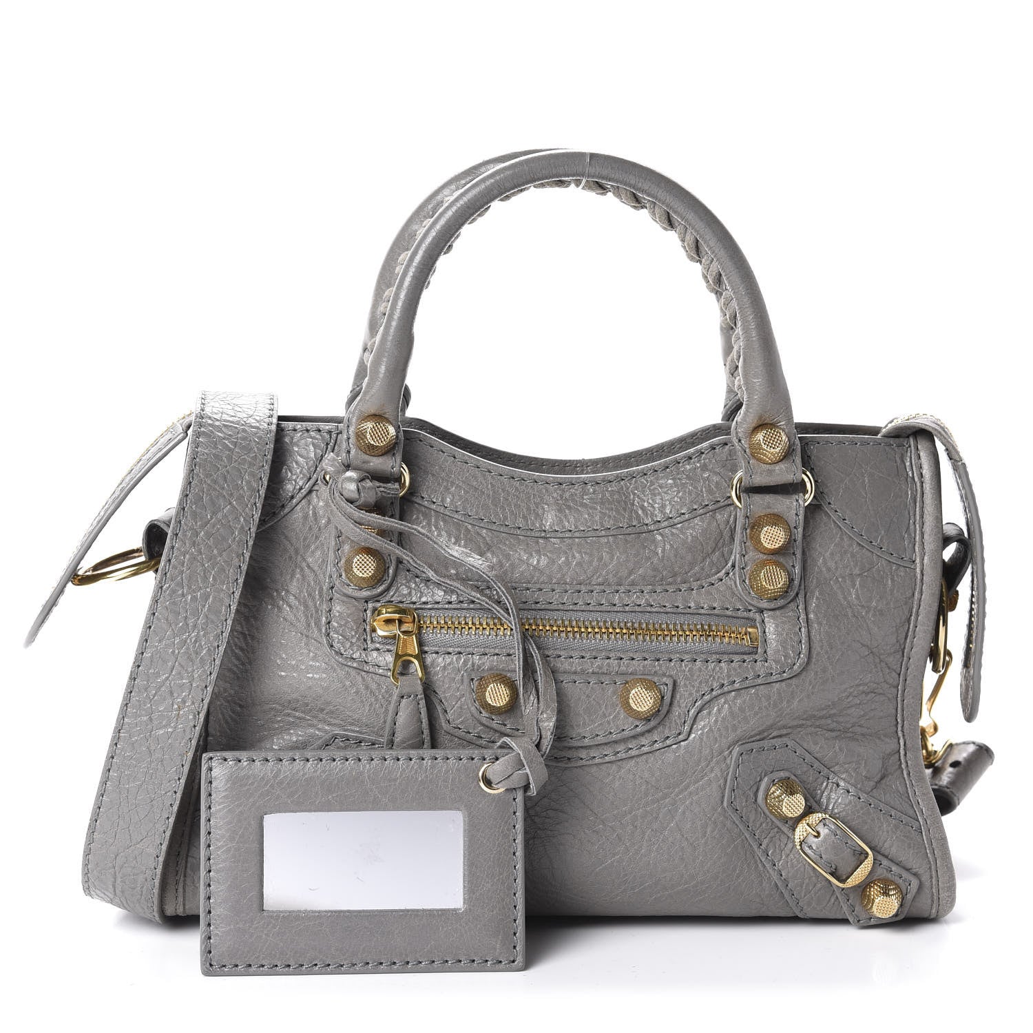 Balenciaga Agneau Giant 12 Gold Hardware Mini City Gris Pyrite 1 of 11