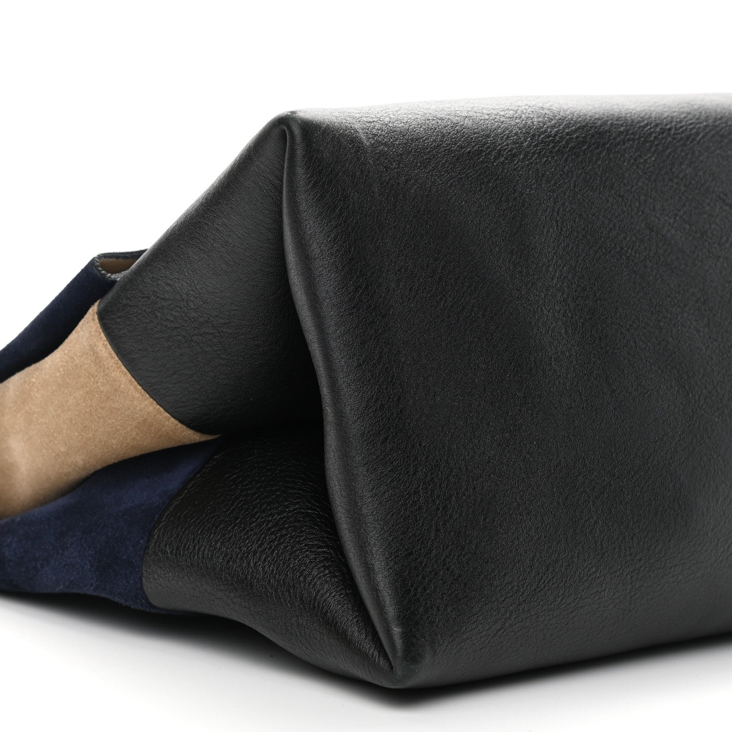 Celine Calfskin Suede All Soft Shoulder Bag Ocean Blue 8 of 16