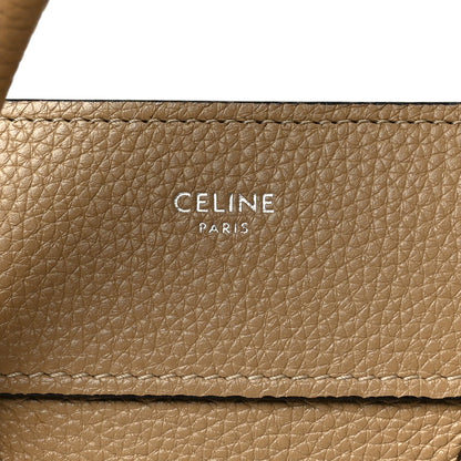 Celine Drummed Calfskin Micro Luggage Dune 8 of 12