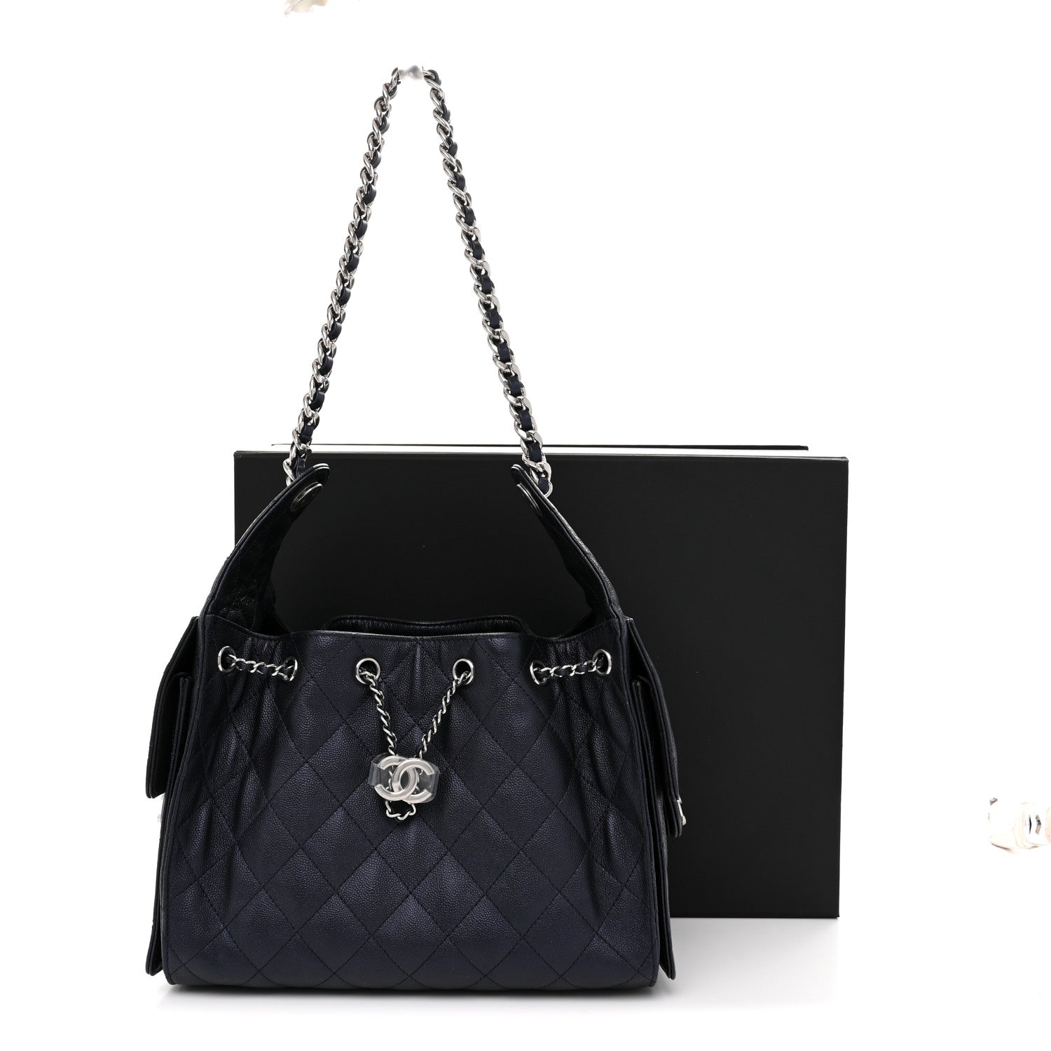 Chanel Caviar Quilted Small Chanel 25 Handbag Dark Navy 11 of 11