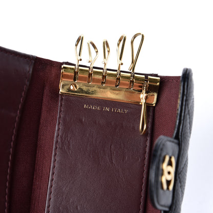 Chanel Caviar Quilted 6 Key Holder Black 7 of 10