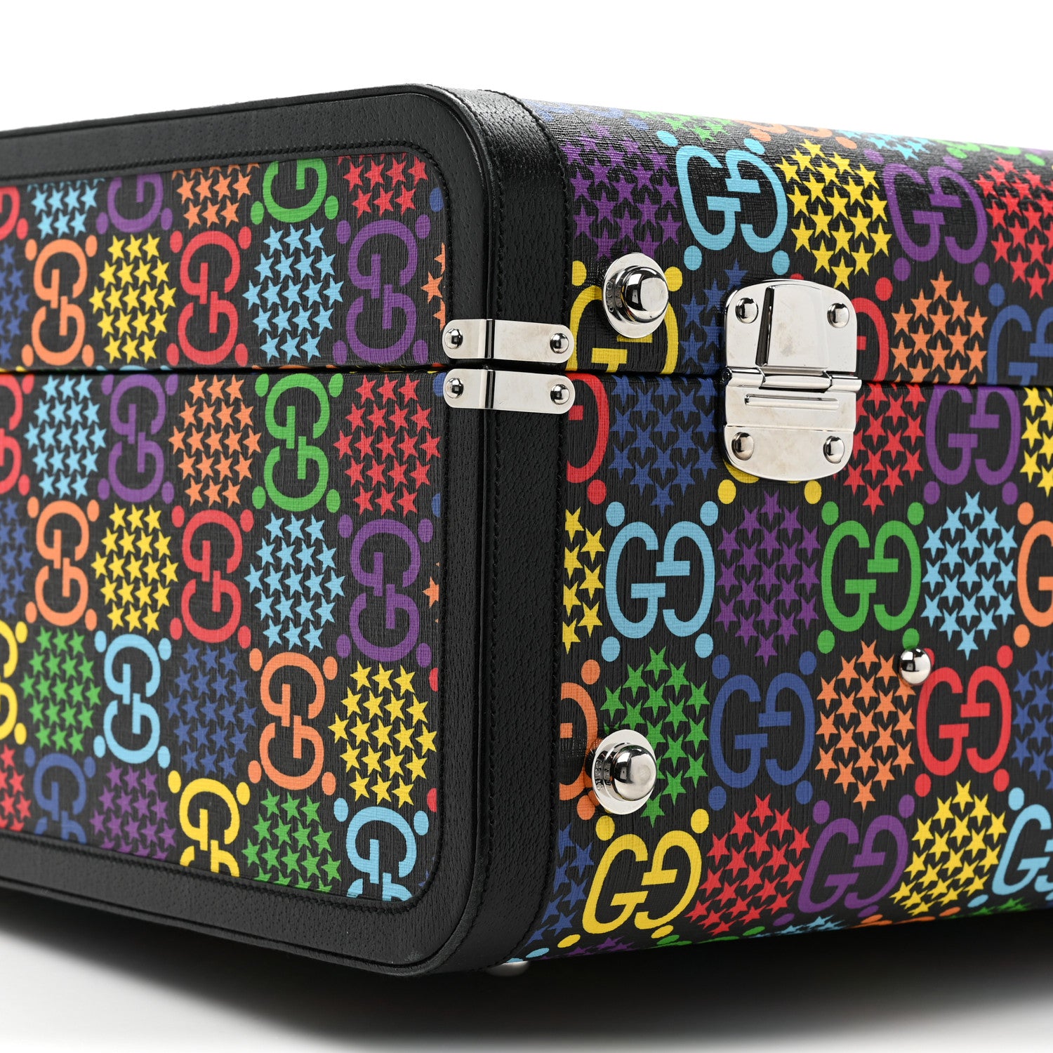 Gucci GG Supreme Monogram Psychedelic Extra Large Savoy Suitcase Black Multicolor 8 of 14