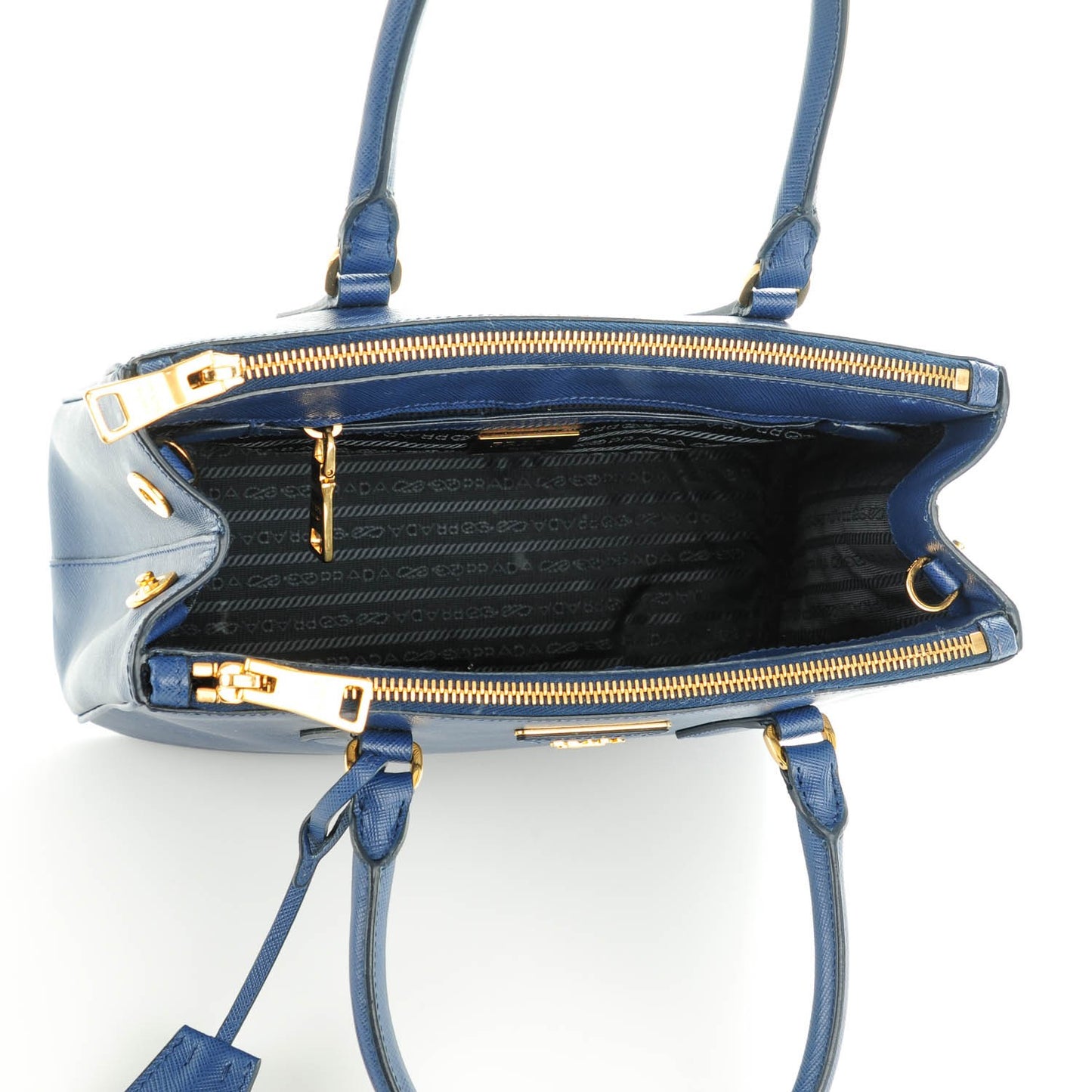 Saffiano Small Galleria Double Zip Tote Bluette